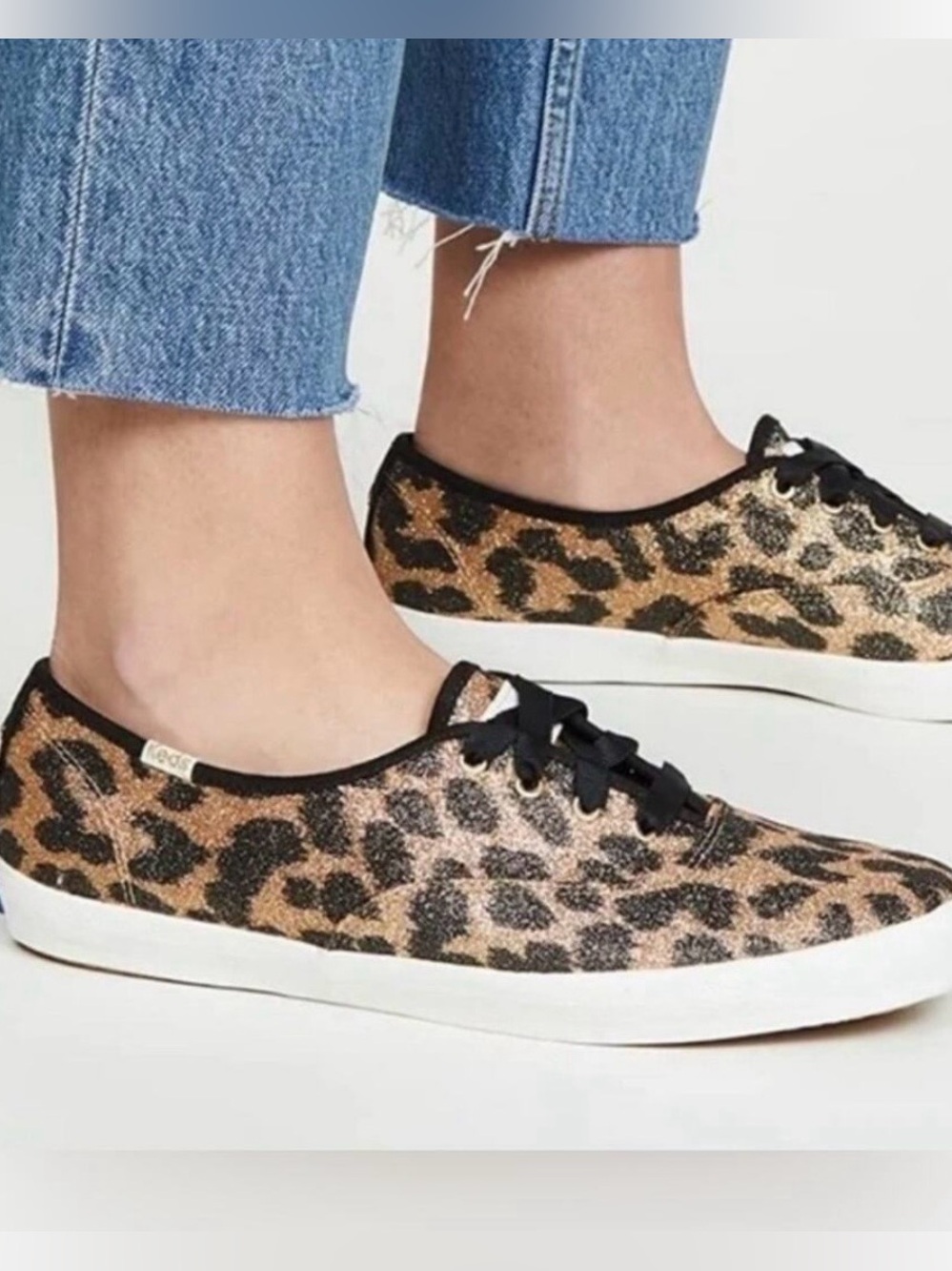 ♠️ Keds x Kate Spade New York - NICE Champion Leopard Glitter Sneakers; Sz 9/40!